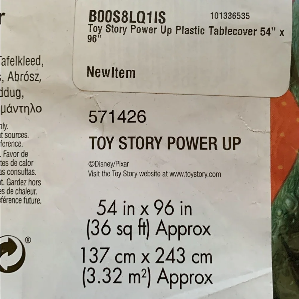DesignWare Disney Toy Story Kid’s Plastic Party Table Cover